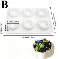 Mousse Cake Mold Food Grade BPA Free Heat-Resistant Dishwasher 6-Cavity DIY Fondant Chocolate Mold for Baking and Dessert Making