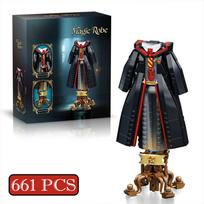 MOC Magic Academy Uniform Robe Scroll Model Building Blocks Magician Staff Weapons Ornaments Assembly Bricks Toys for Kids Gifts No Original Box