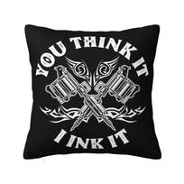 Tattoo Artist Art Job Ink Pillow Case 45X45Cm For Sofa Modern Cushion Cover Car Pillowcase Pillow Covers Decorative Peach skin 18*18(CM)-1Pcs