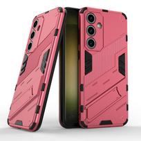 Smūgiams atsparus dėklas Samsung Galaxy S24 Ultra S23 Plus S22 S21 FE A15 A25 A35 A55 M15 M35 M55 5G laikiklis šarvuotas galinis telefono dangtelis Samsung S21 rožinė raudona spalva