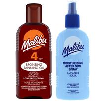 Malibu tanning oil SPF4 200ml + spray balm after tanning 200ml