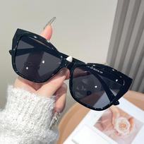 Vintage Cat Eye Sunglasses New Outdoor Casual Glasses Women'S Versatile Fashion Eyeglasses Trendy Shades Uv400 gray