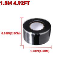 Self-Fusing Silicone Repair Tape,Waterproof High-Temp Resistant Seal for Pipe,Hose,Roof,Auto & Marine Leak Repair 1.5m juoda