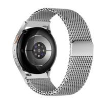 Suderinama metalinė tinklelio laikrodžio apyrankė Samsung Watch 7 ir Huawei GT: 18mm, 20mm, 22mm Milanese apyrankės 20mm sidabras