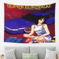Initial D Mako Super Eurobeat Anim Tapestry Decoration Art Aesthetic Tapestries for Bedroom Home Wall Cloth Wall Hanging 74x94cm(29x37in)