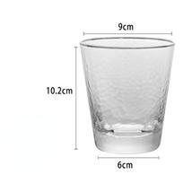 330 ml stiklinės Skaidrus vandens puodelis Gėrimų puodelis Reljefinis stiklas Atsparus karščiui arbatos puodelis Didmeninė prekyba Kūrybinis plaktuko rašto stiklas 330ml white