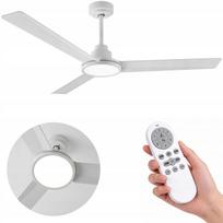 Lubų ventiliatorius LUNARIS DC su LED šviestuvu, 132 cm, pritemdomas, baltas
