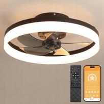 Lubų ventiliatorius su LED apšvietimu ir nuotolinio valdymo pultu