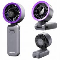 Mini ventiliatorius su sulankstoma rankena, reguliuojamas, 3600 mAh akumuliatorius