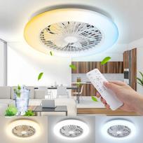 Lubų ventiliatorius su LED lempa Aigostar, nuotolinio valdymo pultas, baltas, 58W, 6500K