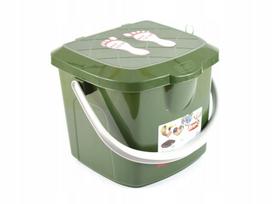 Plastikinė taburetė-kibiras BRANQ, 15,5 l, žalia