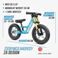Vaikiškas balansinis dviratis BERG Biky Cross 12", mėlynas, nuo 2,5 metų