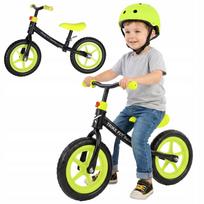 Balansinis dviratukas berniukui, 2+ m., juodas/neoninis žalias, itin lengvas, dviem ratais