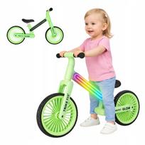 Vaikiškas balanso dviratukas FIX GLOW, lengvas, su LED rėmu, reguliuojamas, neoninės spalvos