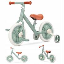 Balansinis dviratis Lorelli 2in1 su pedalais ir pagalbiniais ratais, žalias