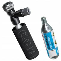 Dviračio CO2 pompa PRO su Presta srauto reguliavimu, automatinė 25 g kasetė