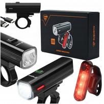 Dviračio žibintų rinkinys (priekinis ir galinis), 1000 lm, USB-C, IPX6, 4800 mAh