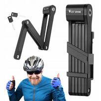 Dviračio lankstoma spyna WEST BIKING, 87 cm, juoda, su raktu