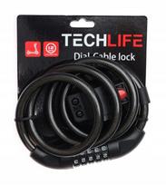 Dviračio ir paspirtuko TECHLIFE kabelinė spyna su kodu
