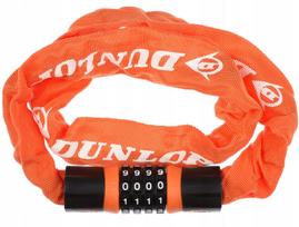 Dviračio grandinė su spyna Dunlop 90 cm oranžinė