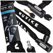 Dviračio grandininė spyna MUVIKE SOLID 900/6K, 90 cm, 6 mm, su raktu, lengva