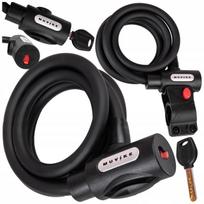 Dviračio užraktas MUVIKE FLEX 1500/12K, 150 cm, 12 mm, su raktu ir laikikliu