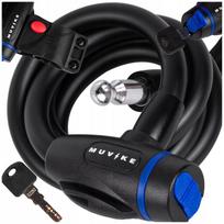Dviračio spyna su raktu MUVIKE FLEX 1000/12K, 100 cm, 12 mm