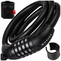 Dviračio spyna MUVIKE FLEX 1000/12C, 100 cm, 12 mm, su kodu