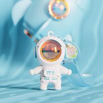 Cute Astronaut Keychain With Sunset Light Anime Space Man Pendant Cool Backpack Accessory