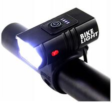 Dviračio žibintų rinkinys priekinis ir galinis LED 1000 lm įkraunamas USB