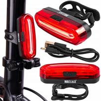 Dviračio galinis LED žibintas, USB įkrovimas, 120 lm, 360° pasukamas