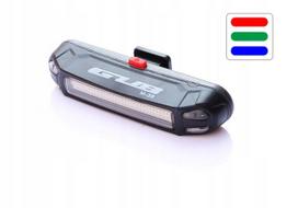Galinis dviračio žibintas GUB M38C, LED, USB, 3 spalvos