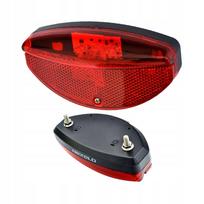 Galinis dviračio žibintas, 6V, 3 LED, 0,2W, tvirtinamas ant bagažinės, skirtas dinamo
