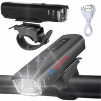 Dviračio priekinis LED žibintas su USB įkrovimu ir tamsos jutikliu