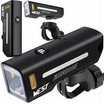 Dviračio priekinis žibintas WEST BIKING, 1000 lm, LED, USB-C, su powerbank funkcija