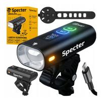 Priekinis dviračio žibintas LED SPECTER 1600 lm, 5200 mAh, su išorine baterija