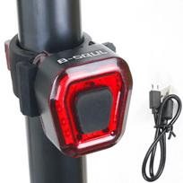 Galinis dviračio žibintas, LED, 100 lm, IPX4, įkraunamas USB