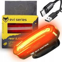 Dviračio galinis LED žibintas, 650mAh, USB-C, įkraunamas, 15 val.