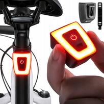 Galinis dviračio žibintas USB, įkraunamas, LED, iki 56 val.