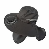 Portable Solar Rechargeable Fan Hat Long-lasting with Shawl Fishing Sun Shading Cap Adjustable with Face Cover Wide Brim Fan Hat juoda