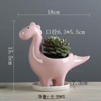 Horticulture Creative Succulent Flower Pot Cartoon Animal Dinosaur Ceramic Flower Pot Tabletop Ornament excluding plants