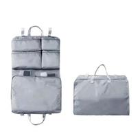 Hanging Luggage Organizer Pouch Large Capacity Packing Cubes Travel Bag Organizer  Suitcase smėlis