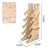 Wooden Finger Skateboard Display Shelf Puzzle DIY Stand Organizer for Kids Tabletop Mini Toy Storage 04
