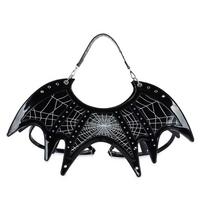Gothic Style Unique-shaped Bag, Personalized Bat-shaped Bag, Single-shoulder Crossbody Bag, Double-shoulder Bag Spider web black