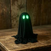 Fluorescent Eyes Luminous Black Ghost Light Absorbing Fabric Figurine  Storefront Theme Scene juoda