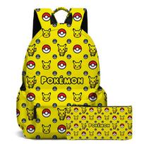(A) Pokemon Pikachu bag Shoulder bag Student school bag Computer bag A