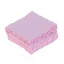 50Pcs 8x8cm Jewelry Cleaning Cloth Reusable Double-Sided Silver Polish Cleaner Wash Cloth Soft Fabric Cleaning Polishing Cloth rožinė