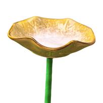 Garden Decoration Bee Bird Feeder Ceramic Insect Water Dispenser Bird Bath Bowl  Yard Decorative Lotus Leaf B