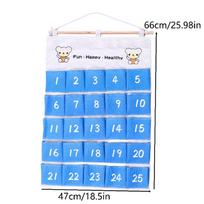 25/30/35 Pockets Hanging Storage Organizer Durable Fabric Sorted Numbered for Classroom and Office Use 25 Graids