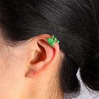 Fashion Punk Green Frog Ear Cuff Non-Piercing Ear Clip Earrings for Women Men Fake Cartilage Earring Ear Cuff 2022 Trend Jewelry